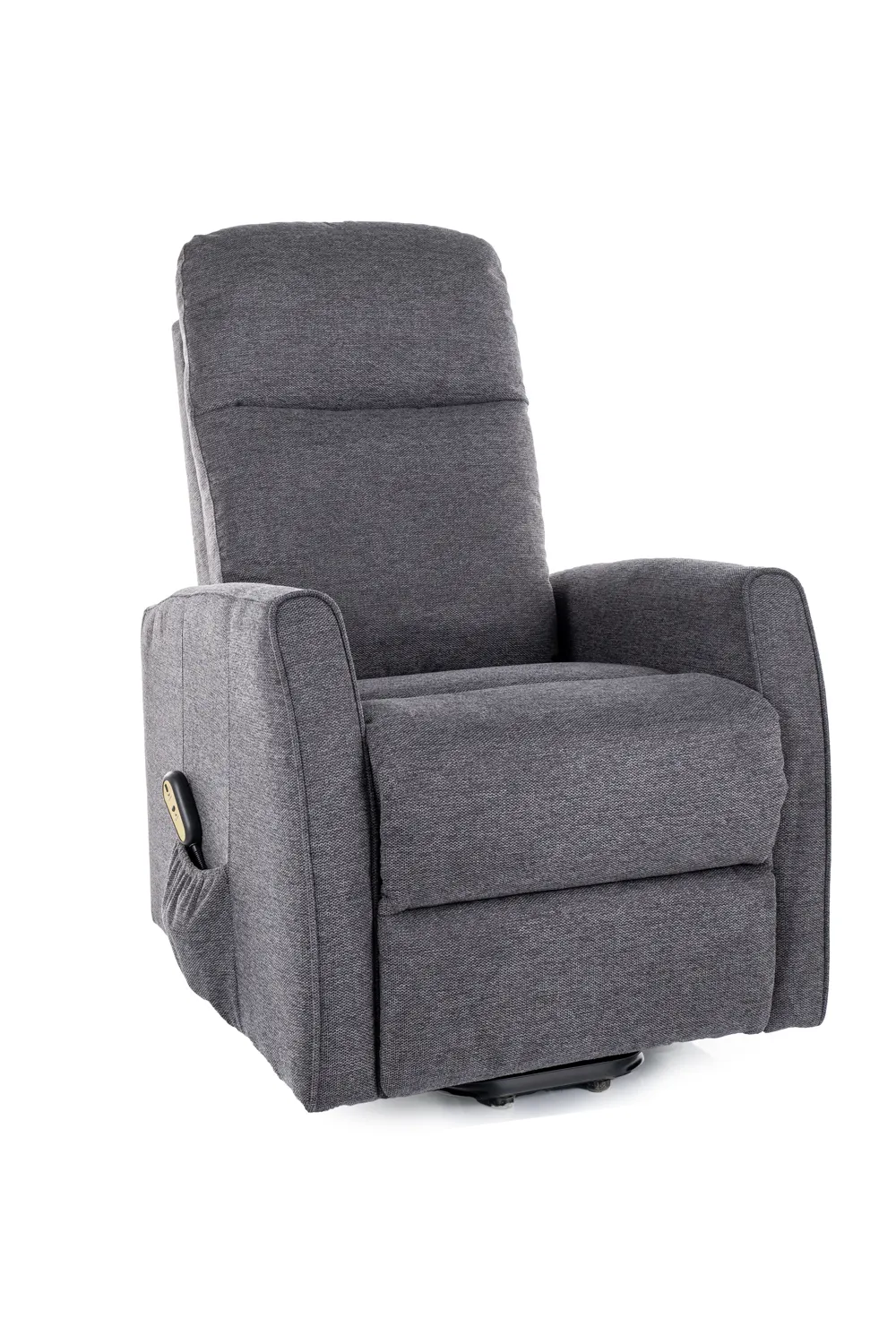 Fotel rozkładany elektrycznie LETO Funkcja pionizacji ciemny szary BREGO 18