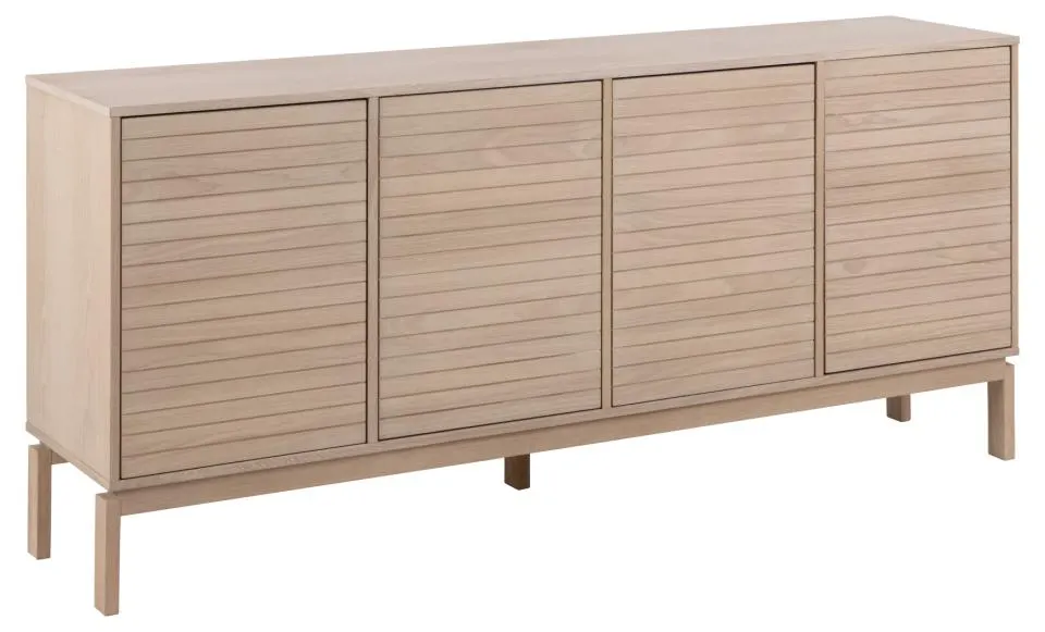 Komoda 4-drzwiowa FARON 180x40x80 Fornir dębowy bielony olejowany Komoda 4-drzwiowa FARON 180x40x80 Fornir dębowy bielony olejowany