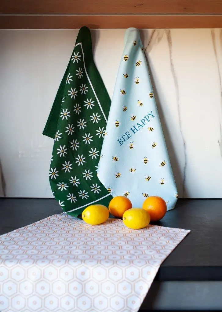 Ścierka zestaw 3 szt. KUKE 026 pszczółki 40x60 wielokolorowy - FARO_30852