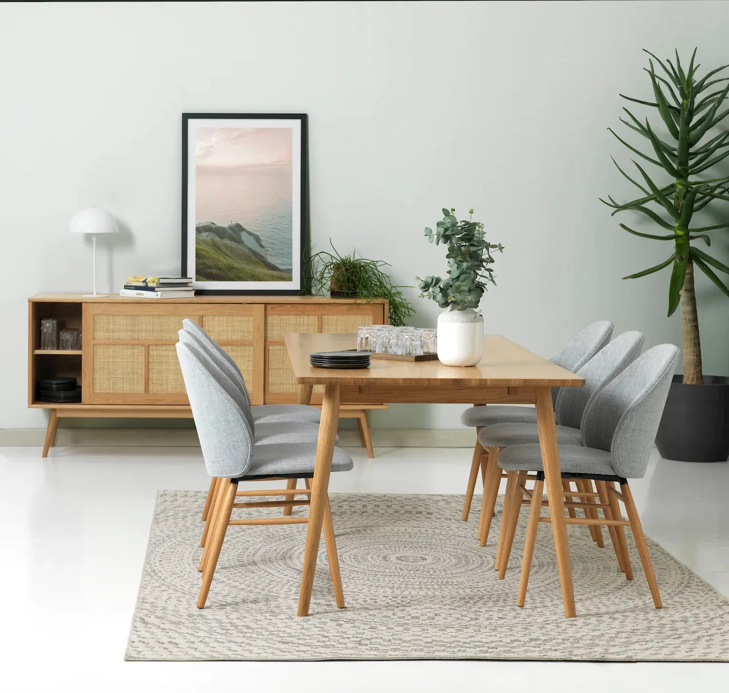 Stół BARRALI 90x190 cm - dąb naturalny - UN_43250200