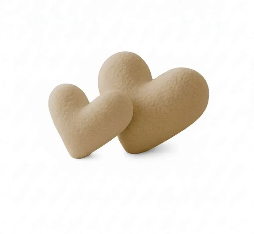 Poduszka serce TEDDY KALP SMALL 38x33x9 beżowa
