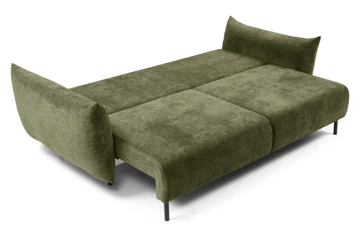 Sofa rozkładana z pojemnikiem ADEL 240 cm oliwkowa - ADEL_SOF_0TH38