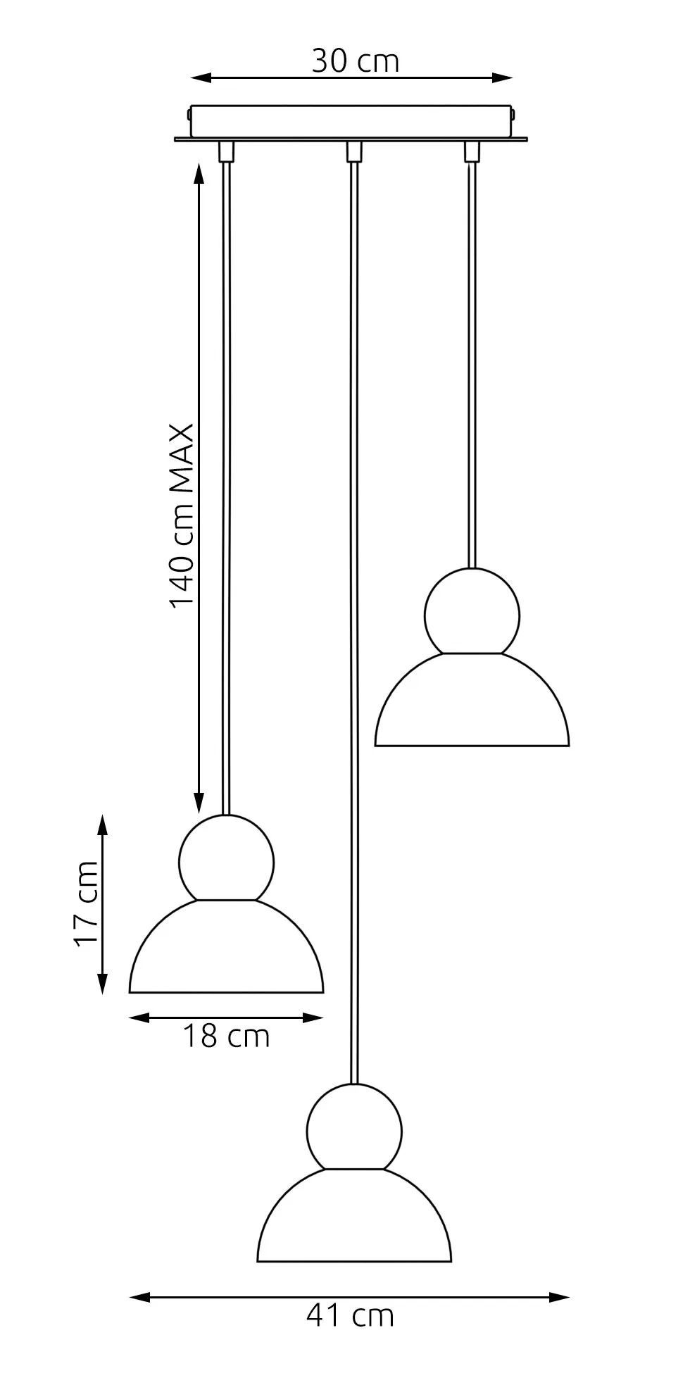 Lampa wisząca KAKI 3Prem beżowy naturalny - 1678/3PREM