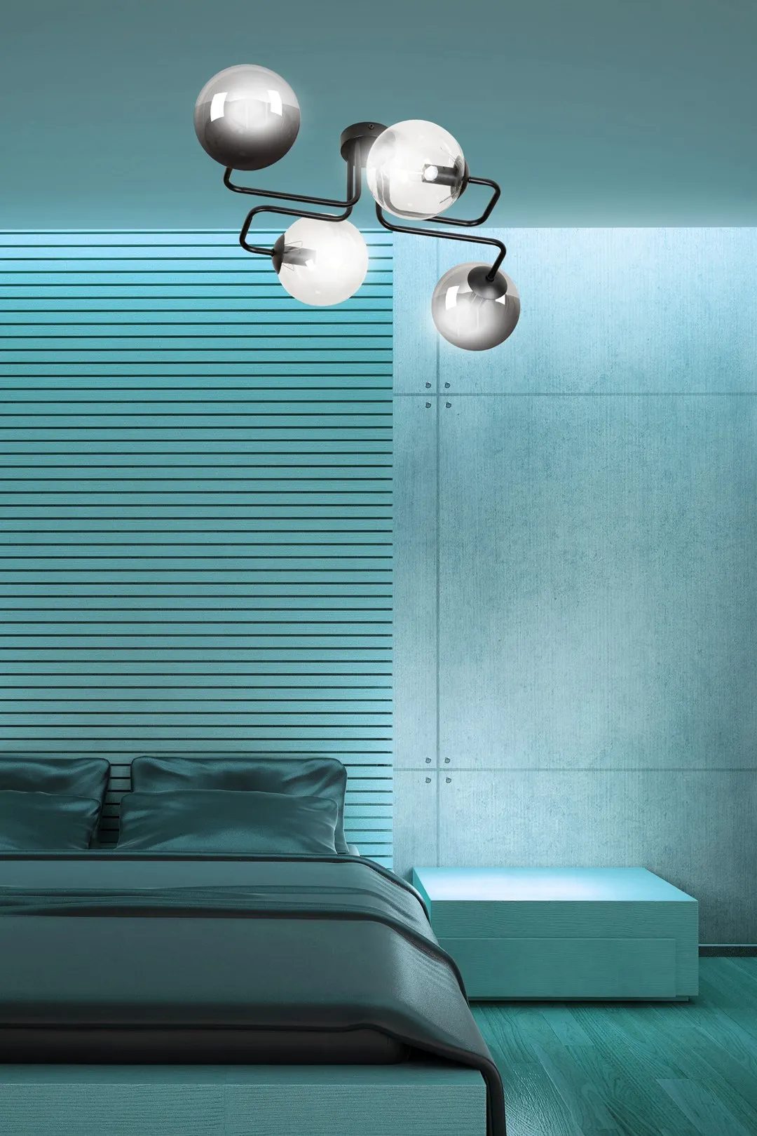 Lampa sufitowa BRENDI Czarny 843/4M3 - 843/4M3