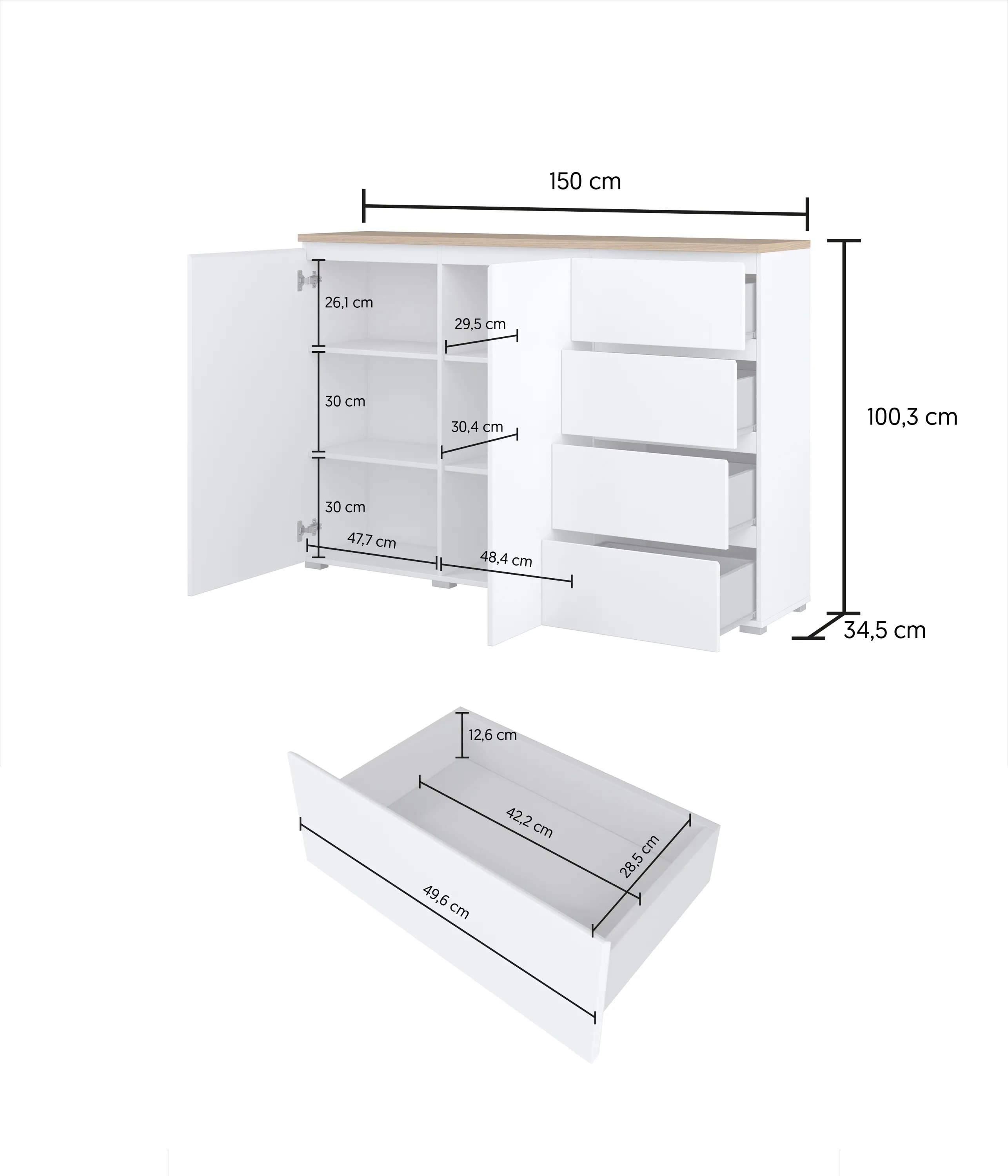 szafka, meble, kuchnia, szuflady, regał