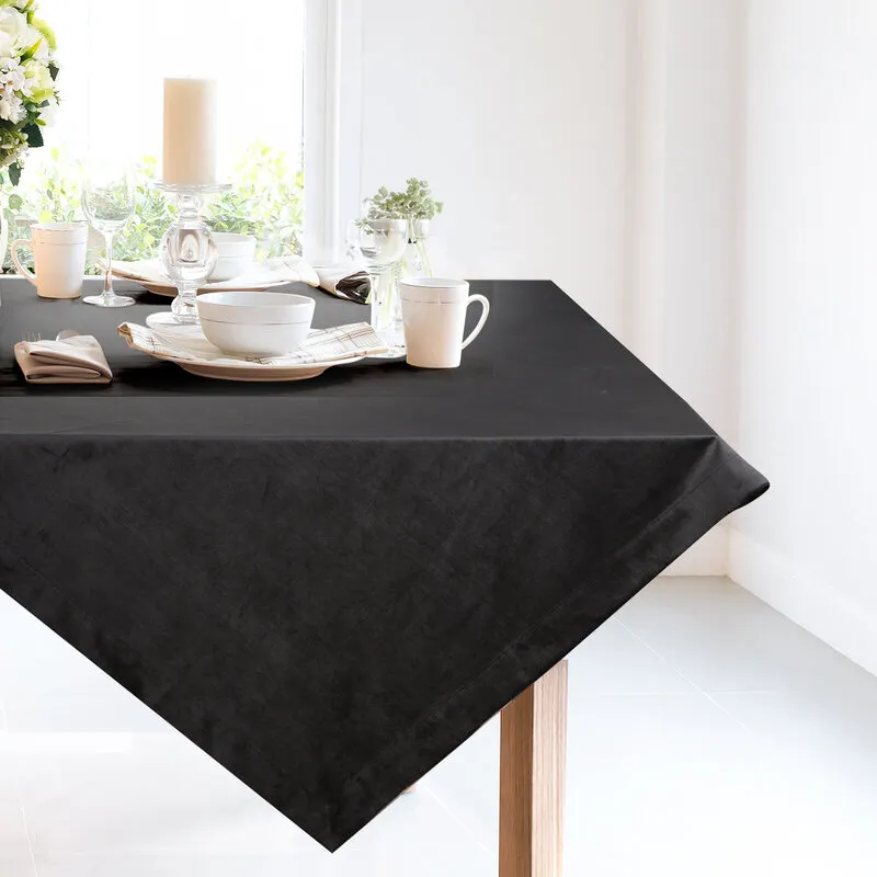 OBRUS MELINDA 85 X 85 CM CZARNY OBRUS MELINDA 85 X 85 CM CZARNY