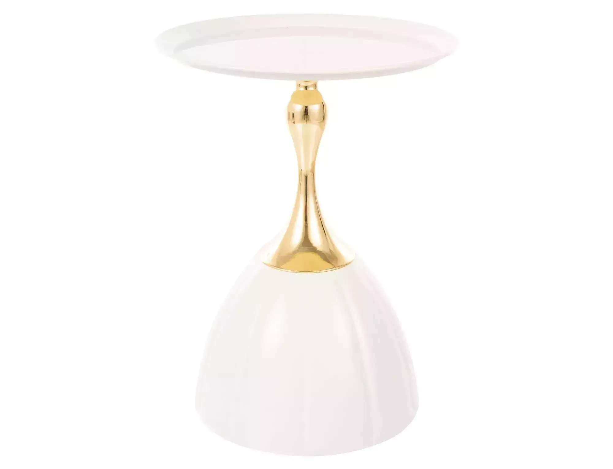 Ława PIANA okrągła 38 cm biało-złota