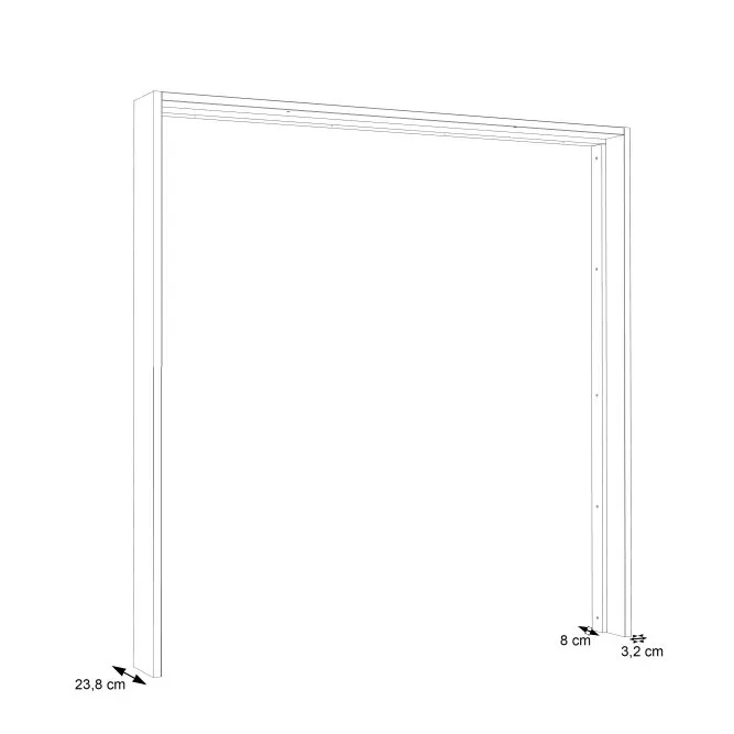 Listwa okalająca ze światłem 1-punktowym zimnym - do szaf Forte - czarna - LUXZ04B2-Z13