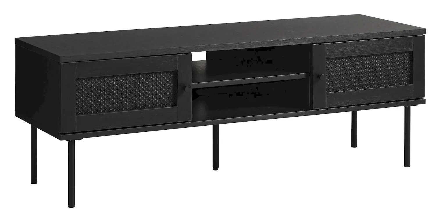 Szafka RTV 2-drzwiowa PENSACOLA - czarna Szafka RTV 2-drzwiowa PENSACOLA - czarna