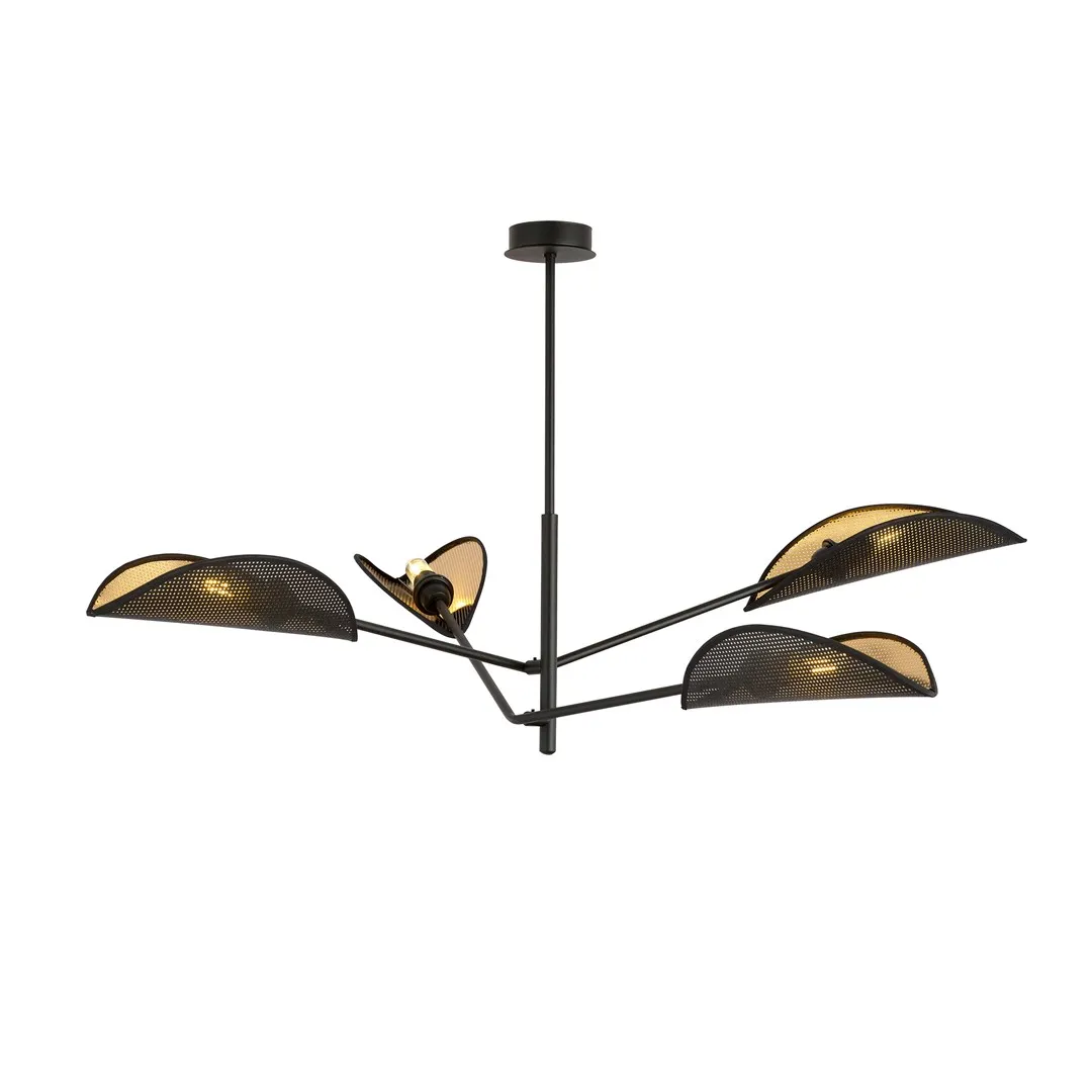 Lampa sufitowa VENE 4 czarny złoty