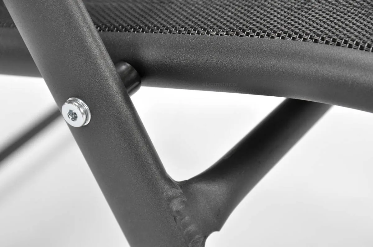 Czarny zestaw ogrodowy 6-osobowy - stół PORTO 150 i 6 krzeseł składanych MODENA - FE5906948129733