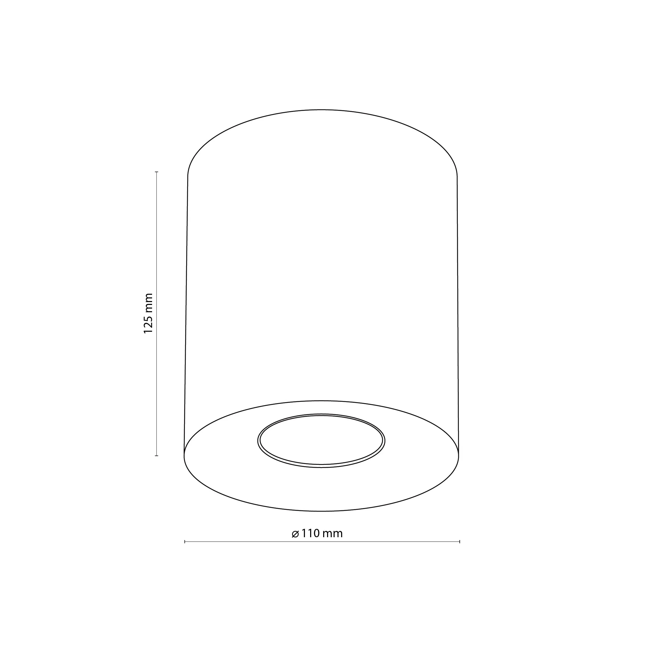 Lampa sufitowa ORION biała okrągła metalowa 12x11cm - TK_3237