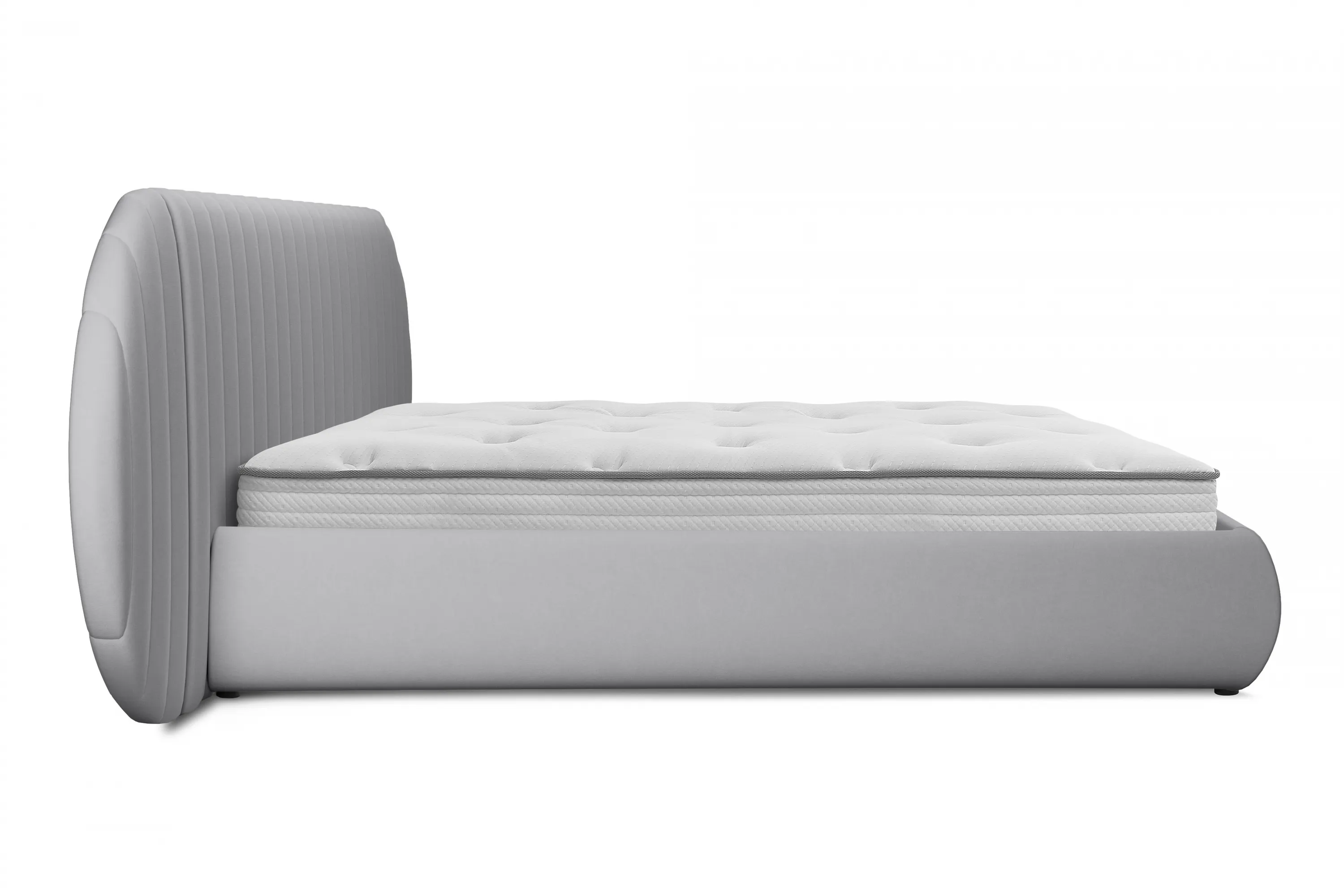 Łóżko Galin z pojemnikiem / 160x200 / Velluto 15 - szary - B_158692