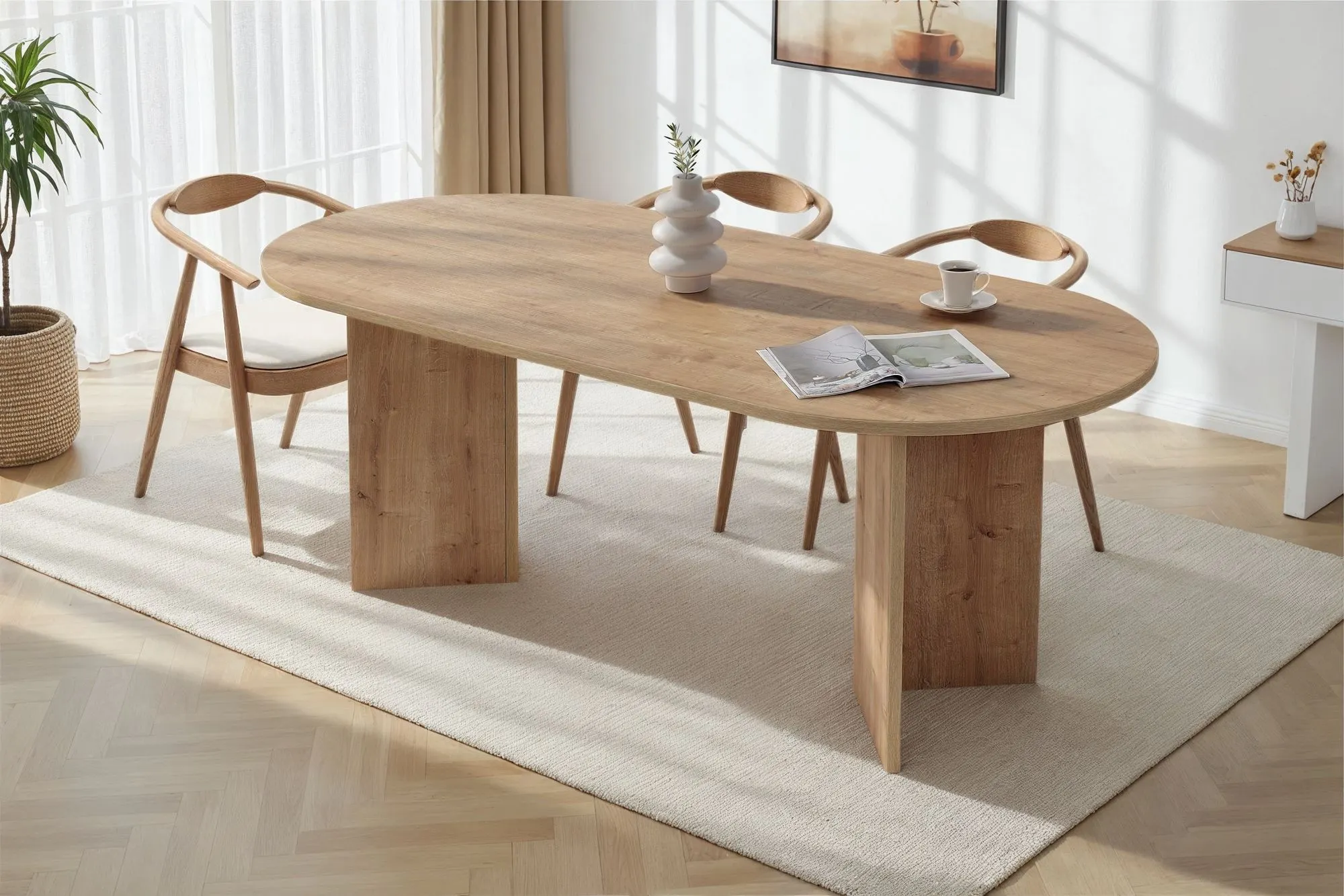 Stół owalny SABELLA 90x200 dąb sapphire — zdjęcie 7