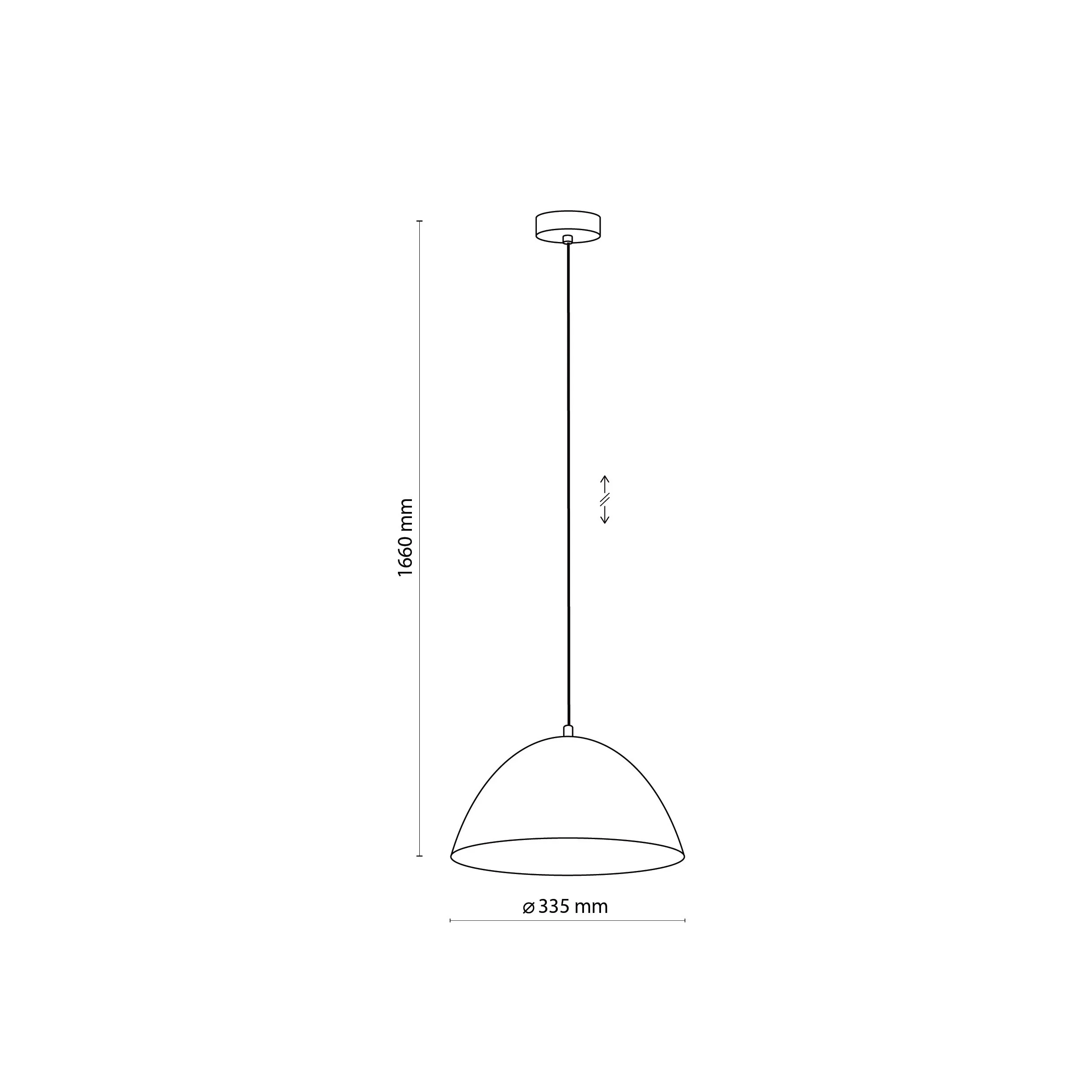 Lampa wisząca FARO biała 166x33cm - TK_3192