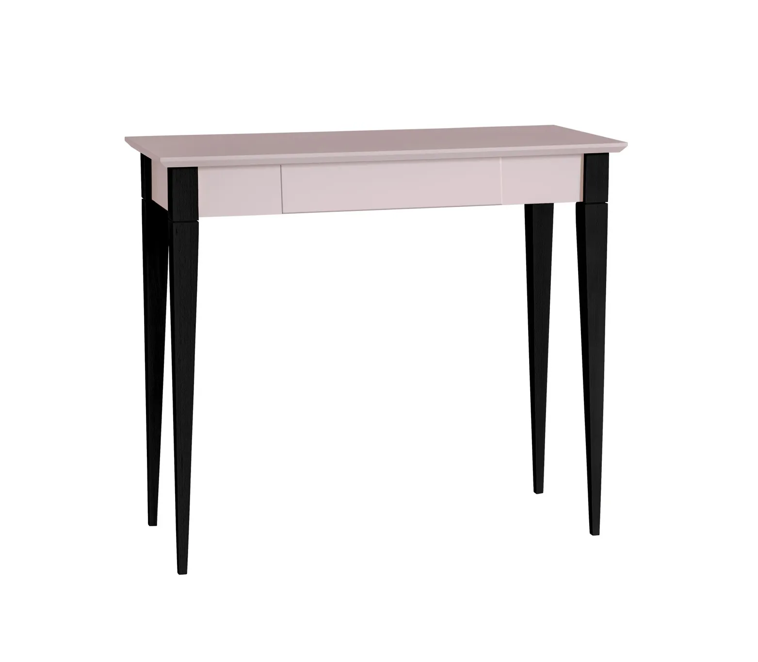 Biurko z szufladą MIMO 85x40 różowy blat/czarne drewniane nogi Meble, Tabela, Biurko, Stół do jadalni