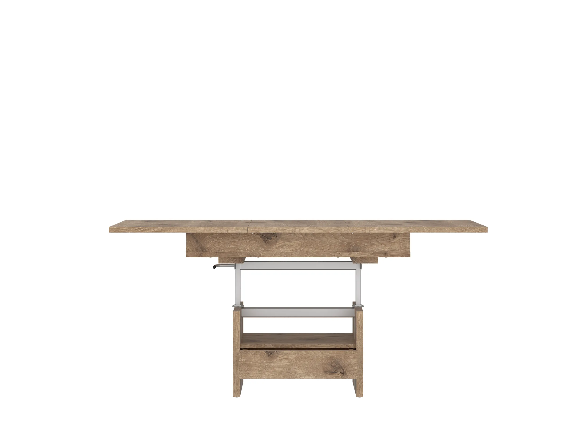 Ławostół rozkładany z podnośnikiem i szufladą CORTADO 65x110(150) dąb viking CRTT02