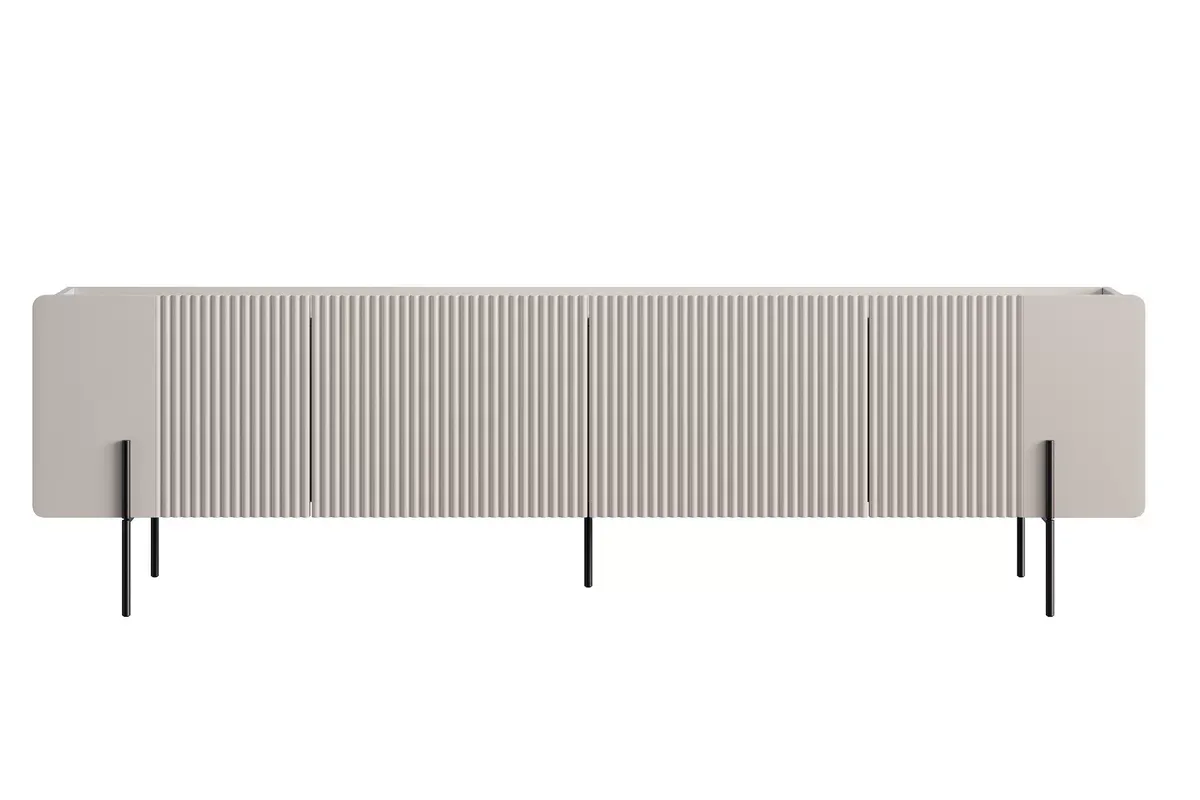 MALMI Szafka RTV 200 2D2SZ - cashmere / crema bianca / czarne nogi - B_162315