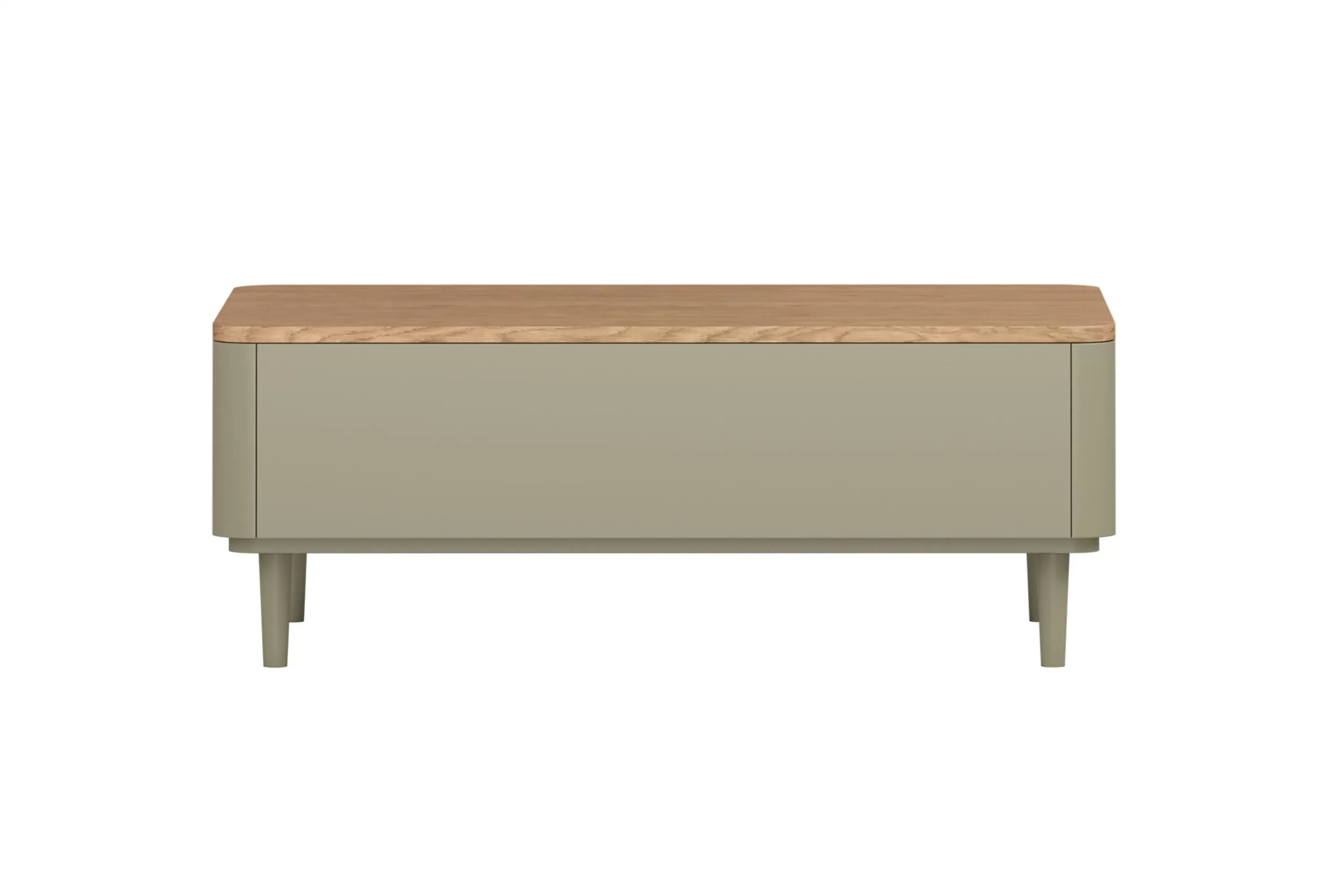 Stolik kawowy z 2 szufladami ELIVO 60x100cm drewniane nogi eukaliptus dąb baltic dune