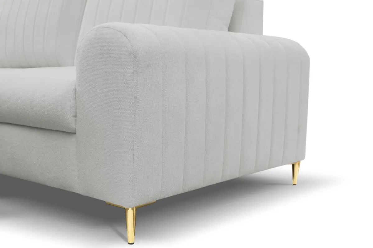 Narożnik rozkładany z pojemnikiem MONACO LOFT 251 cm lewy popielaty - MONACO_NAR_LOFT18_L