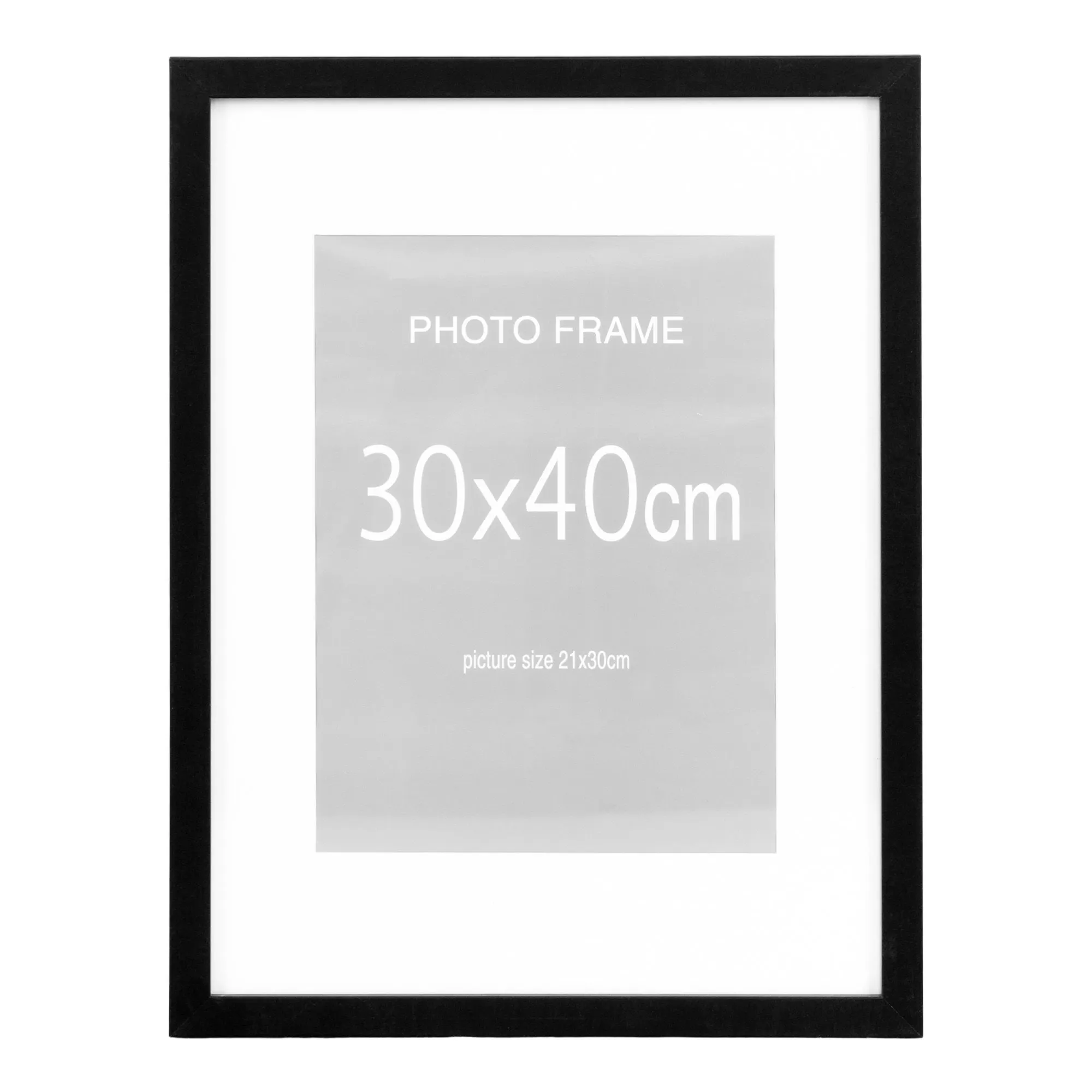 Ramka zdjęciowa MARBELLA 30x40 cm zestaw 7 szt. czarny i 8 szt. naturalny - 4981000