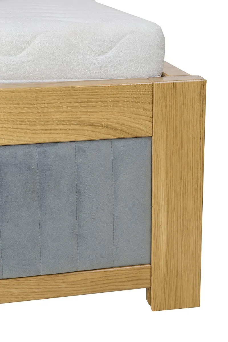 Łóżko dębowe 140x200 LK214/II Kakao DREWMAX - 46276