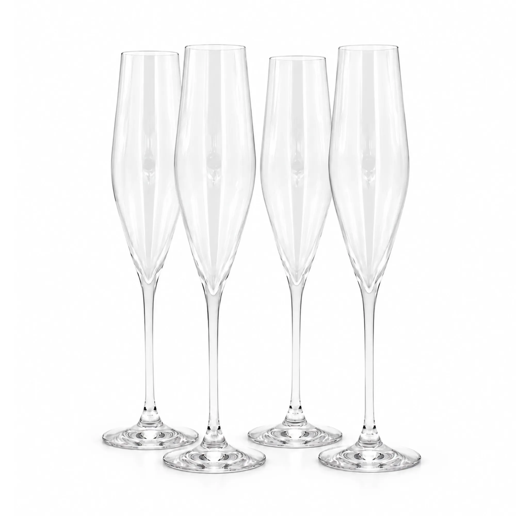 image szkło, szklanki, kieliszki, champagne, cztery sztuki