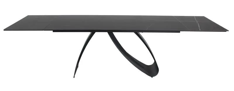 Stół rozkładany DIUNA CERAMIC 90x160(240) cm Sahara Noir czarny - DIUNACC160
