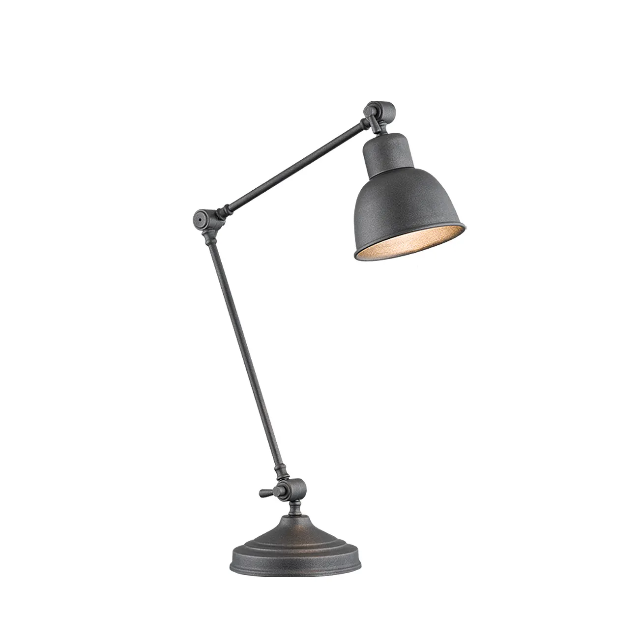 Lampa biurkowa EUFRAT metalowa antracytowa regulowana 45x29cm Lampa biurkowa EUFRAT metalowa antracytowa regulowana 45x29cm