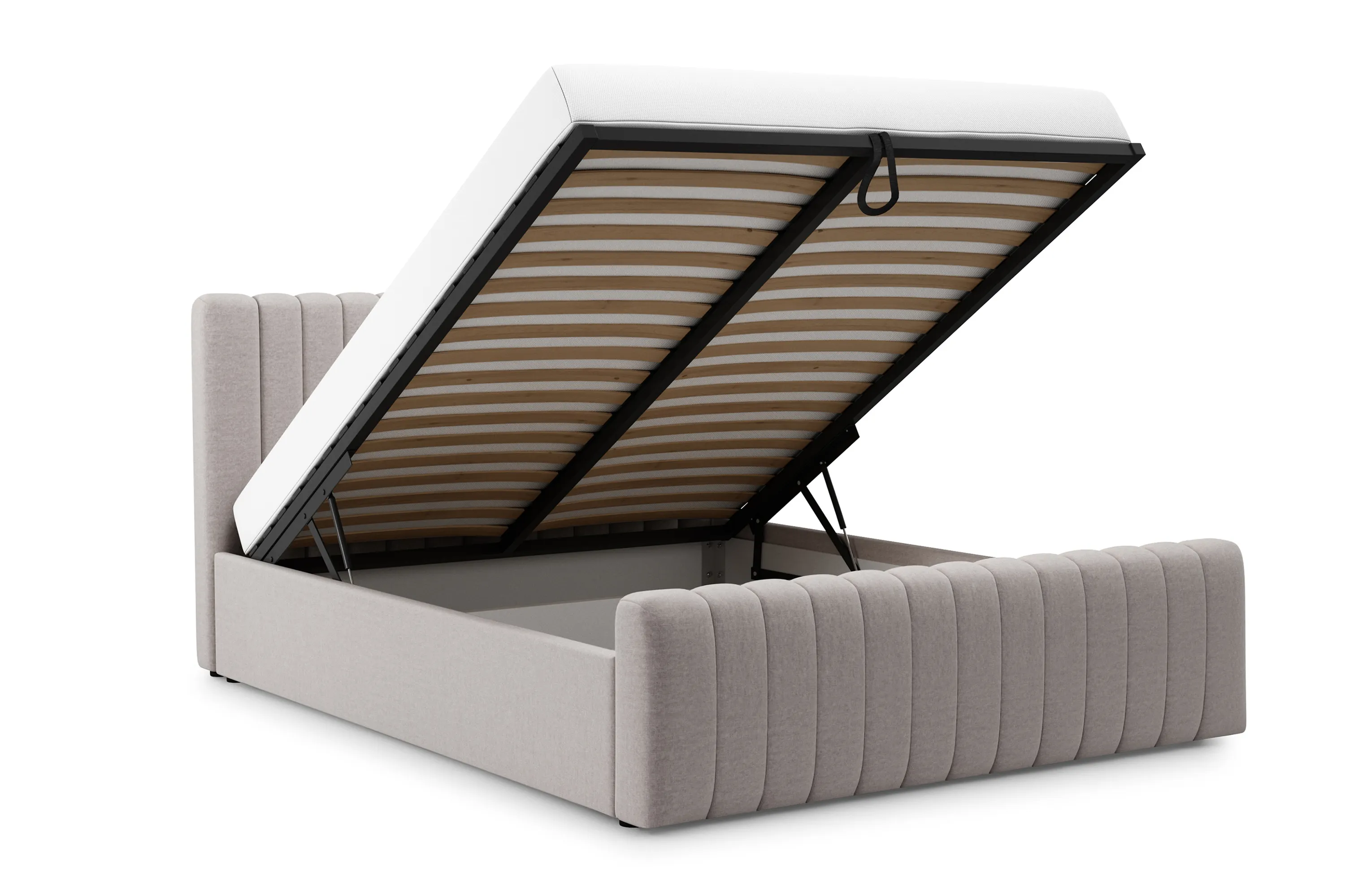 Łóżko Nicole z pojemnikiem / 160x200 / Maya 01 - beżowy - B_158567