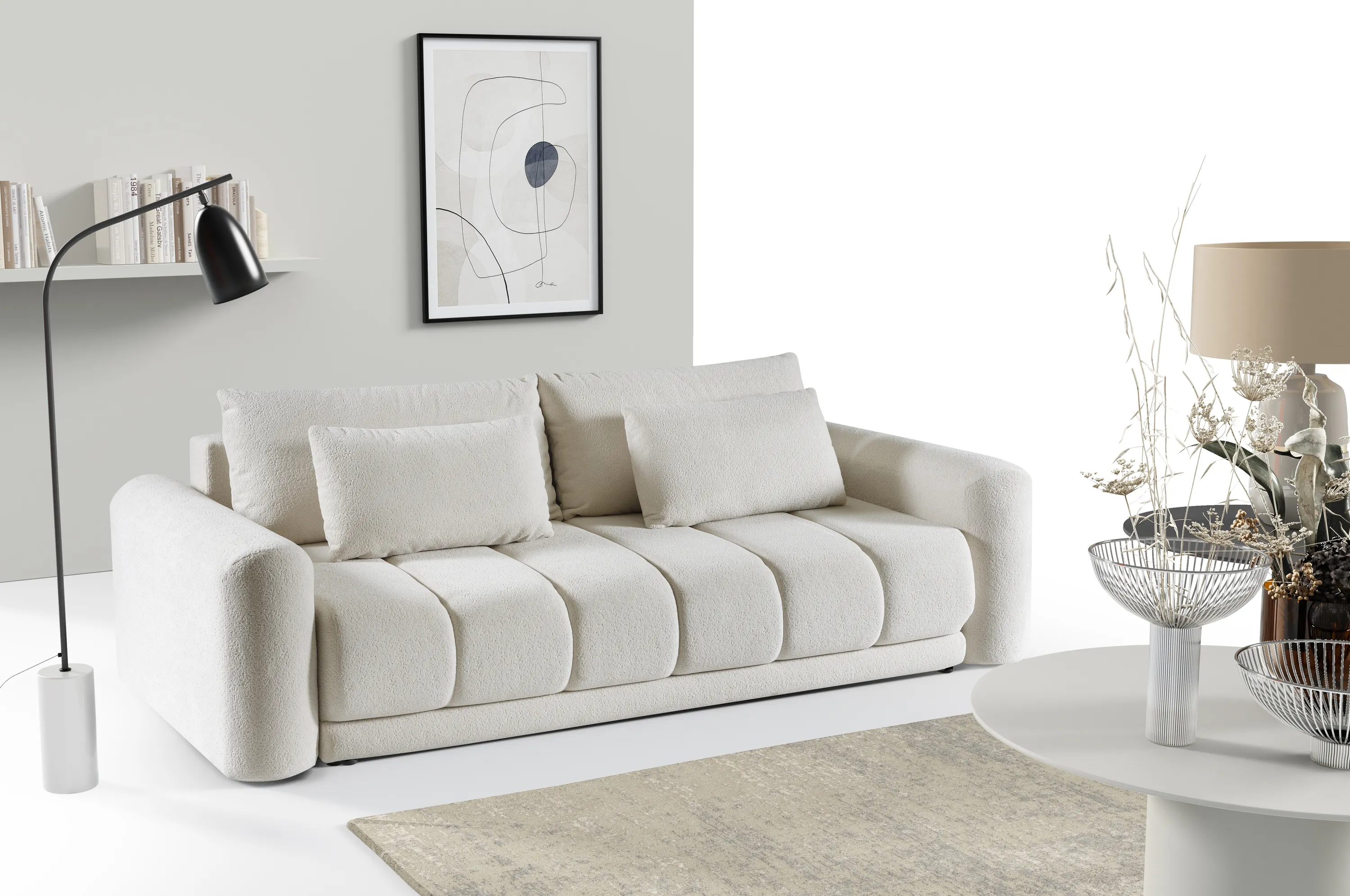 Sofa z funkcją spania Ottranto Bellini 22 beżowa — zdjęcie 10
