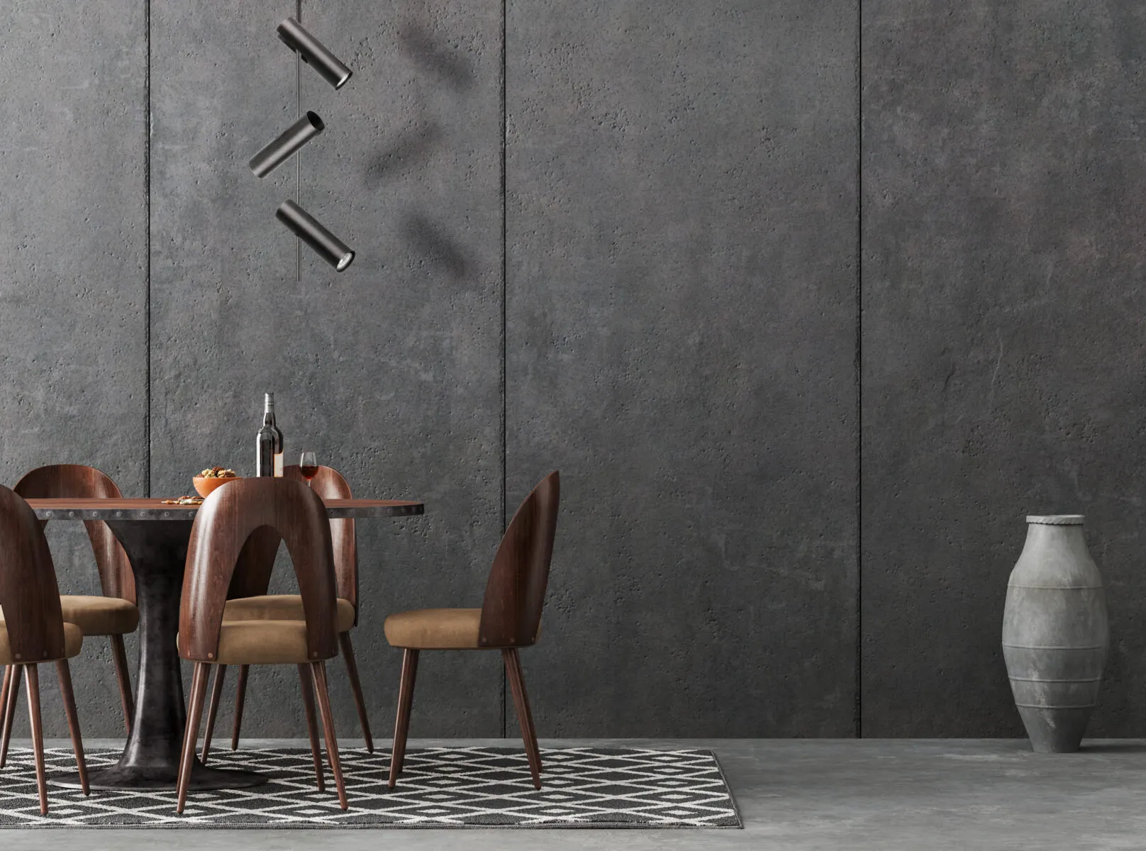 Plafon LEDA 3 reflektory czarne - SI_33101