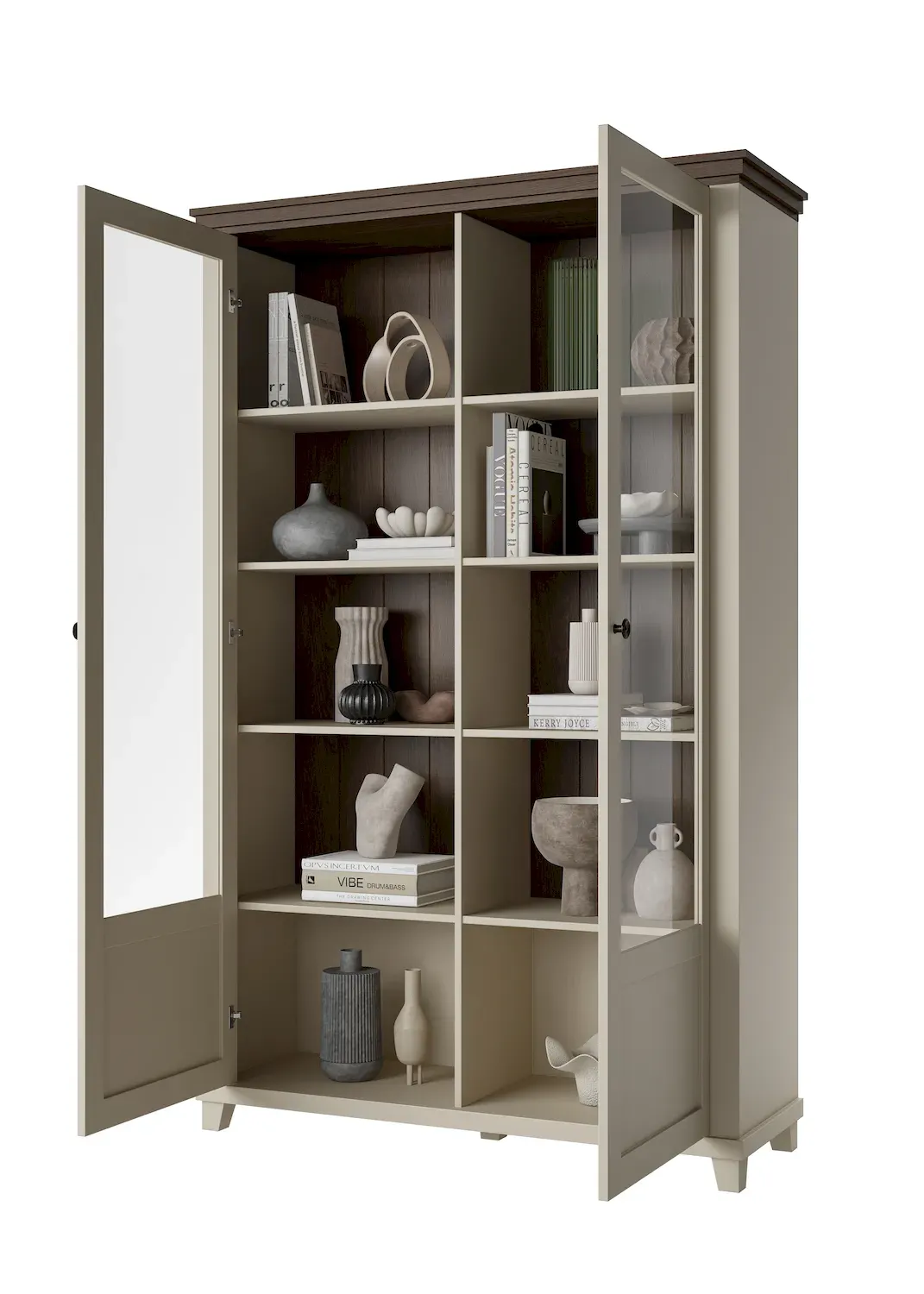 Witryna 2-drzwiowa EVORA WM beż jasny dąb dunin - 24D1JU13