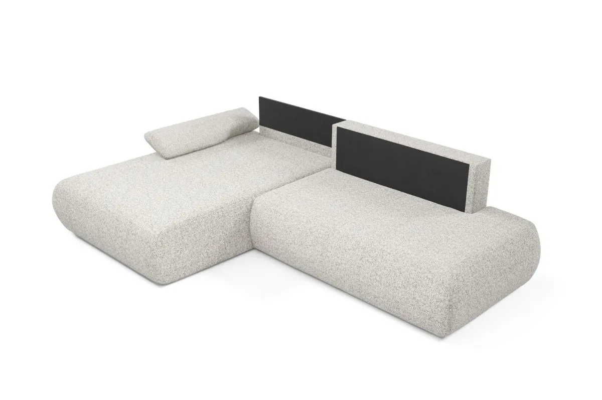 Narożnik rozkładany z pojemnikiem PUENTE 286 cm lewostronny jasny beż - PUENTE_NAR_PUENTE09_L