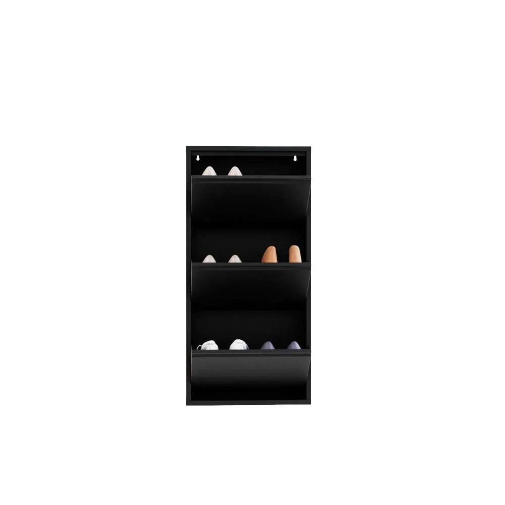 Szafka na buty metalowa 3 PIECE 50x103 cm czarna