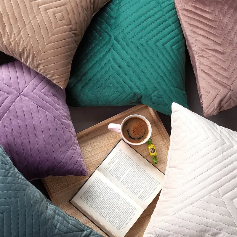 POSZEWKA SOFIA 2 45X45 CM CIEMNOMIĘTOWY - EU_380301