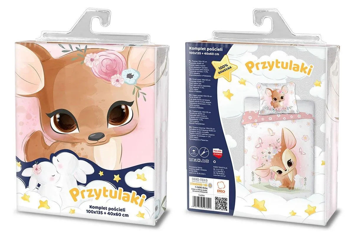 POŚCIEL KPL.PRZYTULAKI/CUDDLES 003 SARENKA 100X135+40X60 BAW. - FARO_24706