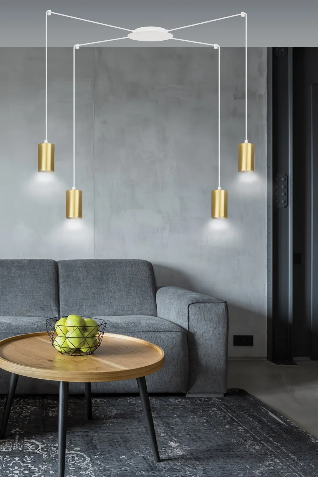 Lampa wisząca TRAKER Biały/Złoty 527/4 - 527/4