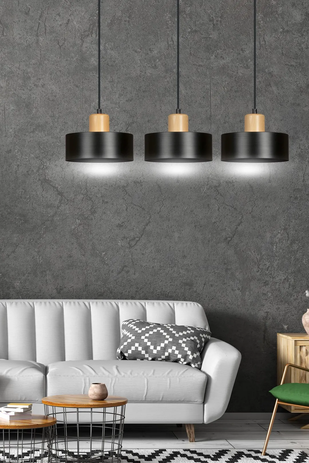 Lampa wisząca  TORIN Czarny 1046/3 — zdjęcie 9