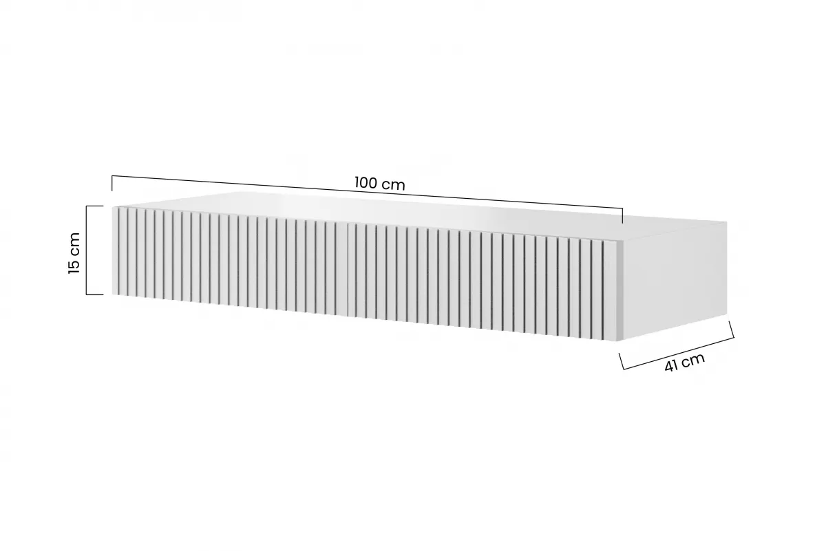 Konsola - toaletka z 2 szufladami NICOLE 100 kremowa - wisząca - B_55768