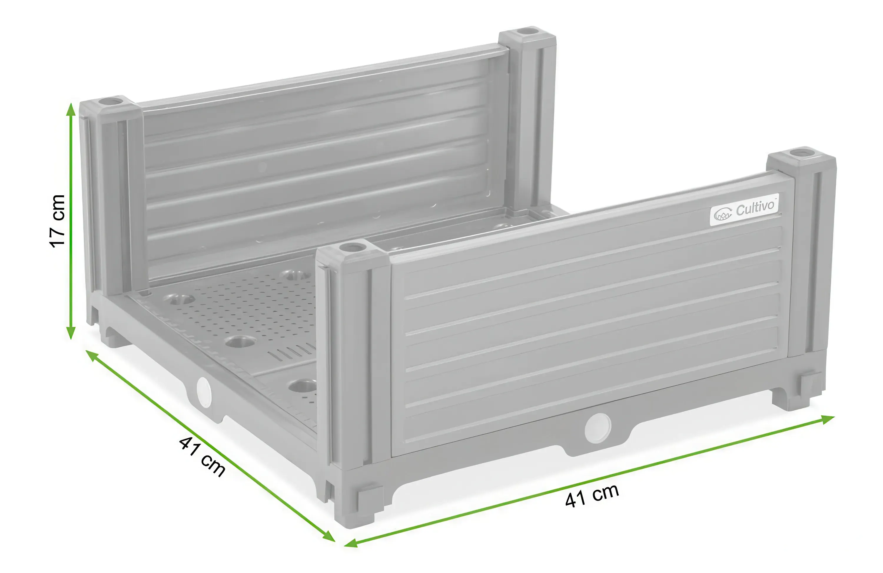Przedłużenie do skrzyni uprawowej CULTIVO 41x41x17 ciemny brąz czarny - FG005430
