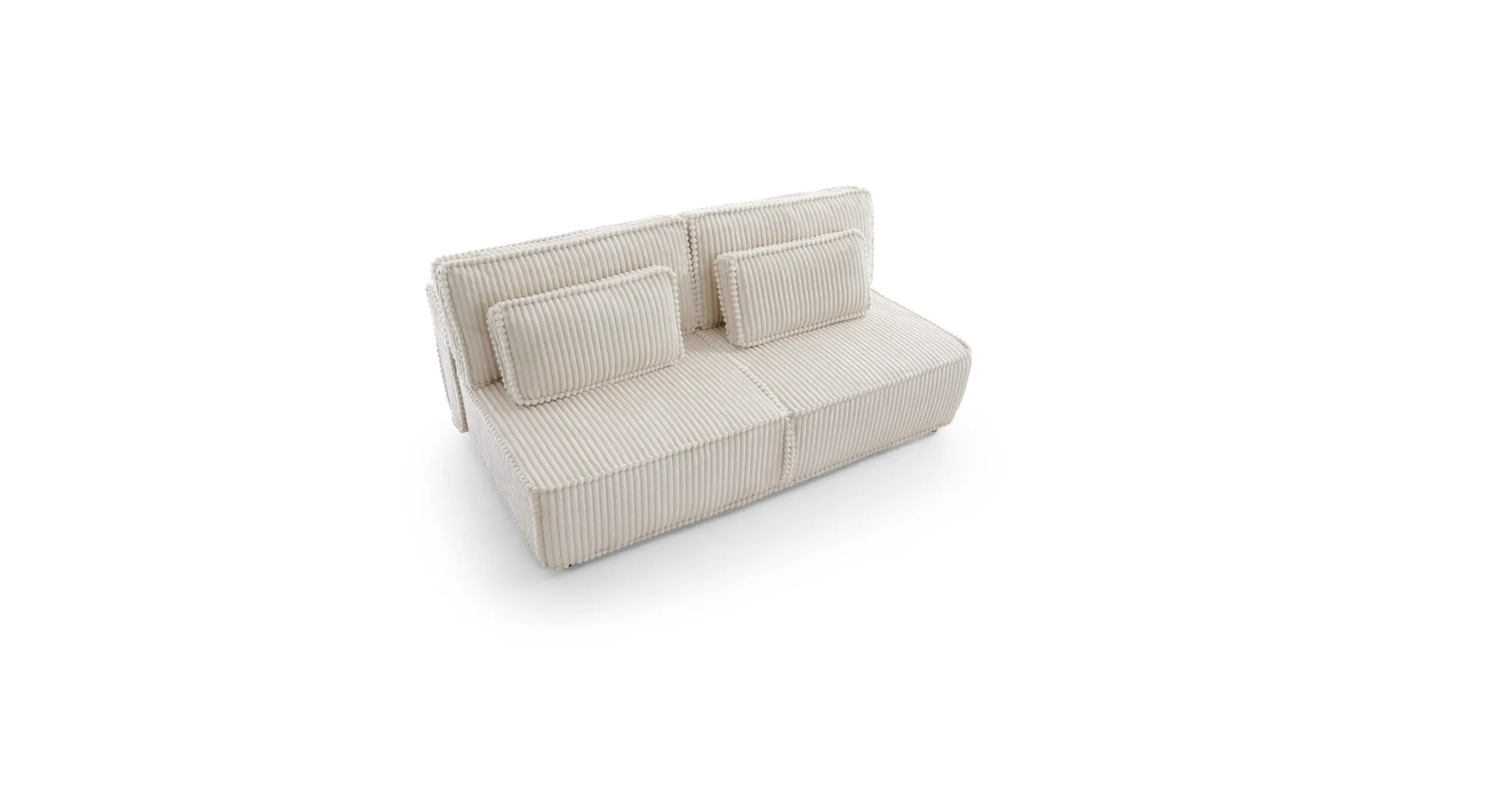 Sofa rozkładana KOMMA funkcja spania - tkanina Tilia 01 kremowa
