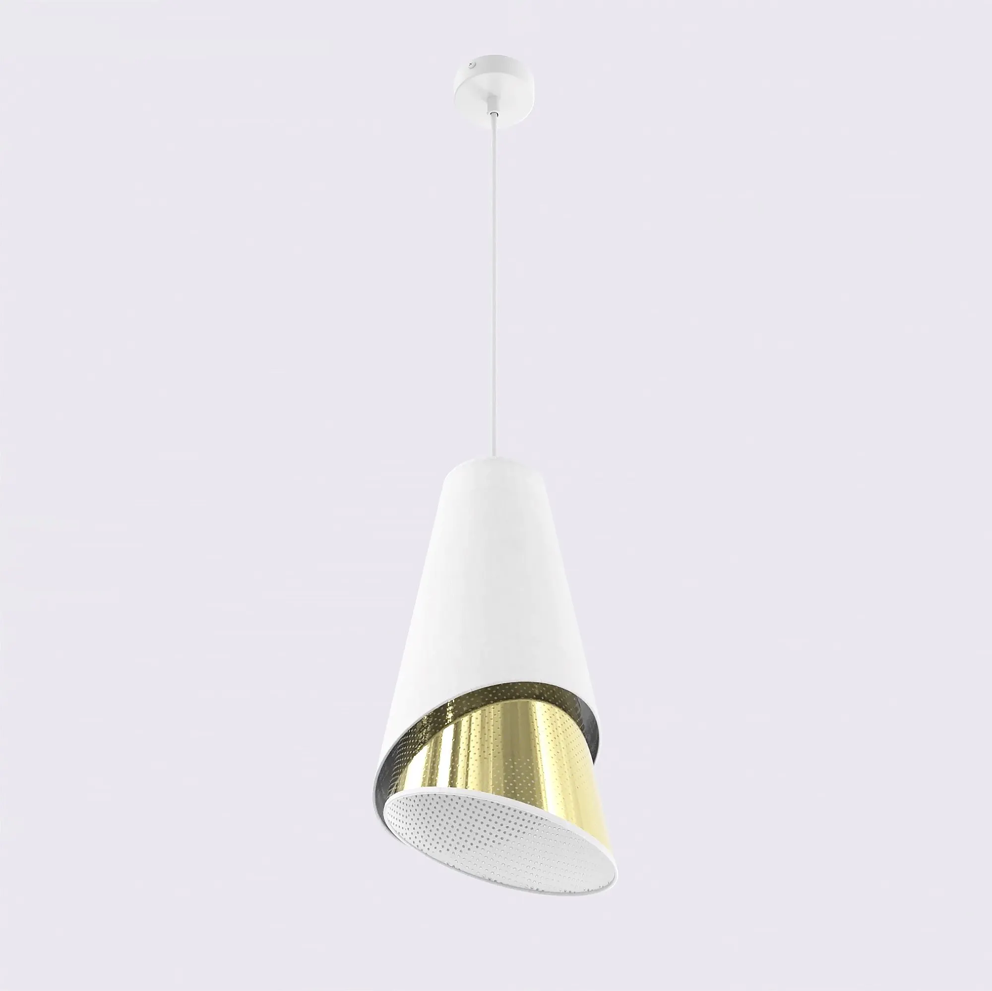 image lampa wisząca, metaliczny środek, biała obudowa, sufitowa lampa, golba koloryzowana