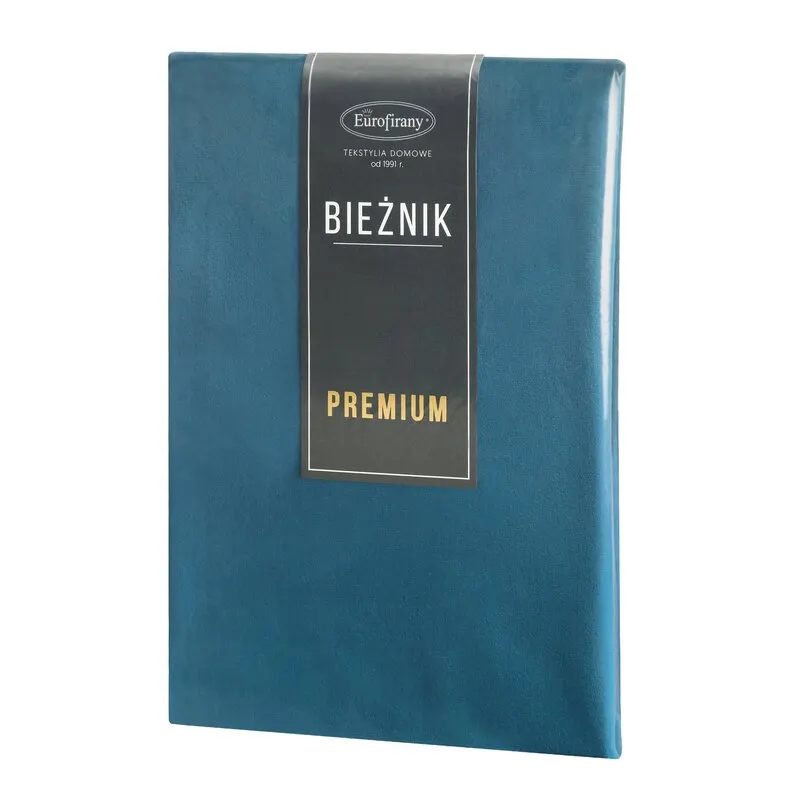 OBRUS VELVET 40 X 140 CM GRANATOWY - EU_421715