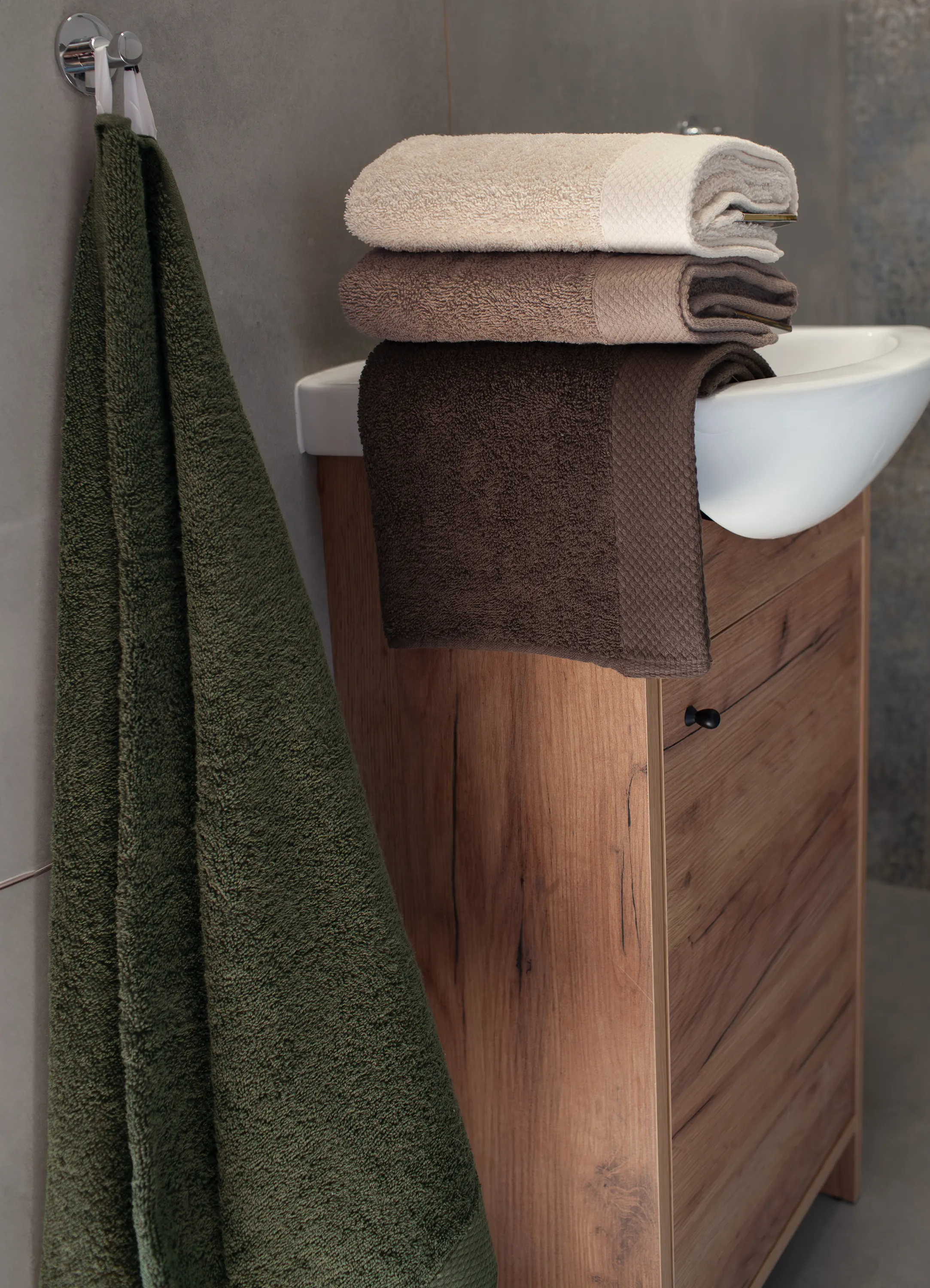 Ręcznik frotte BOHO 70x140 gramatura 500 zielony - FARO_29455