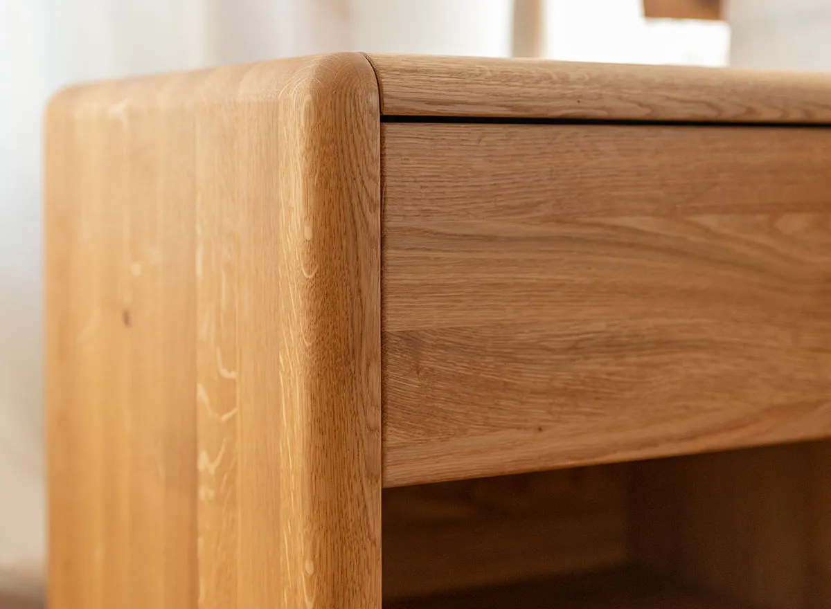 Szafka nocna dębowa z 1 szufladą i półką RONDA Dębowy Sen dąb olejowany - ZINAK1