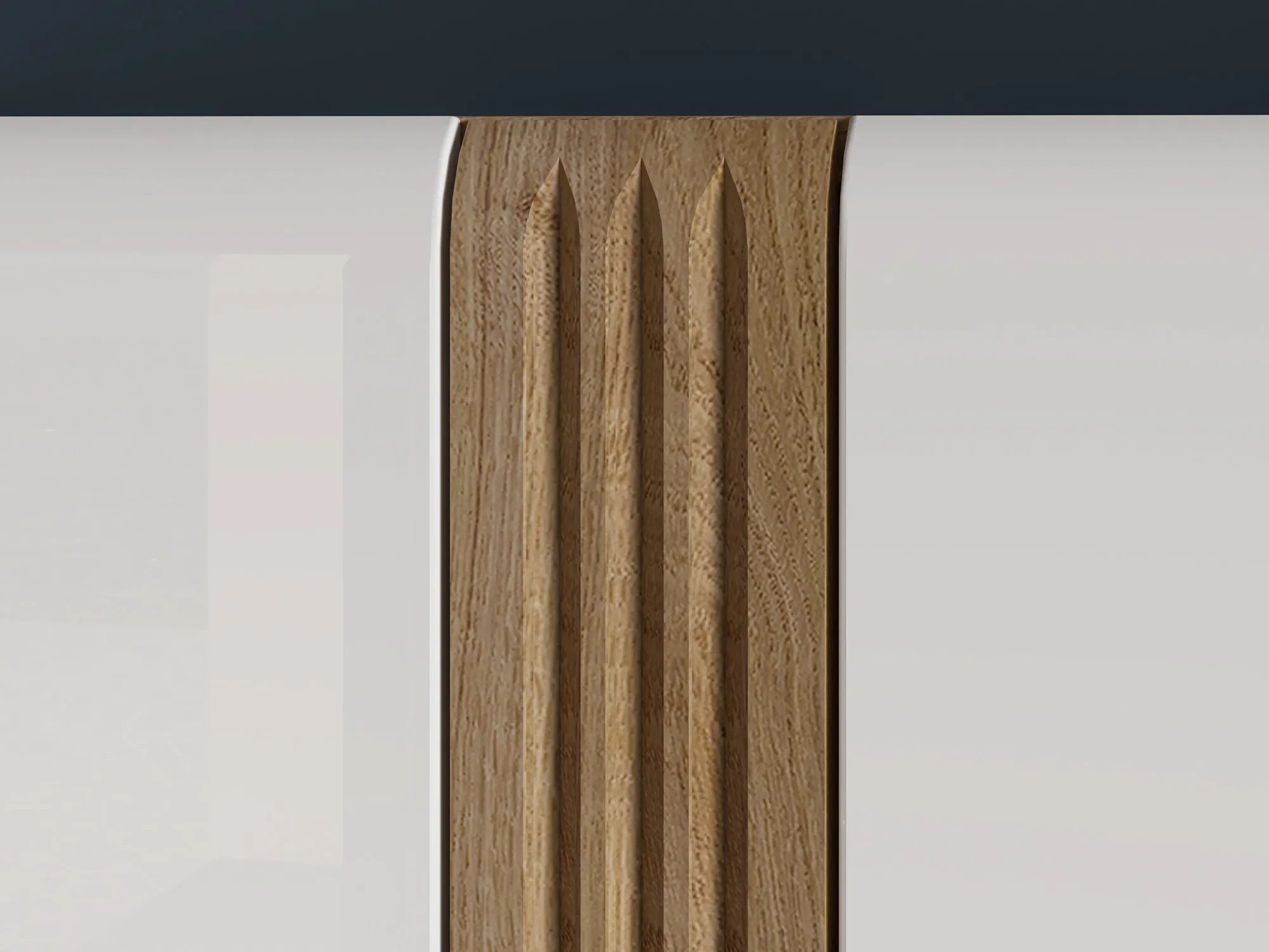 Szafa 2-drzwiowa ADAGIO 01 dąb castello, biały połysk - 1ADAG01-001