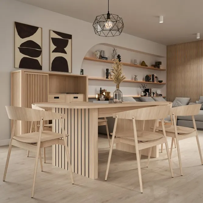 stół drewniany, meble drewniane, jadalnia, kuchnia, nowoczesny design