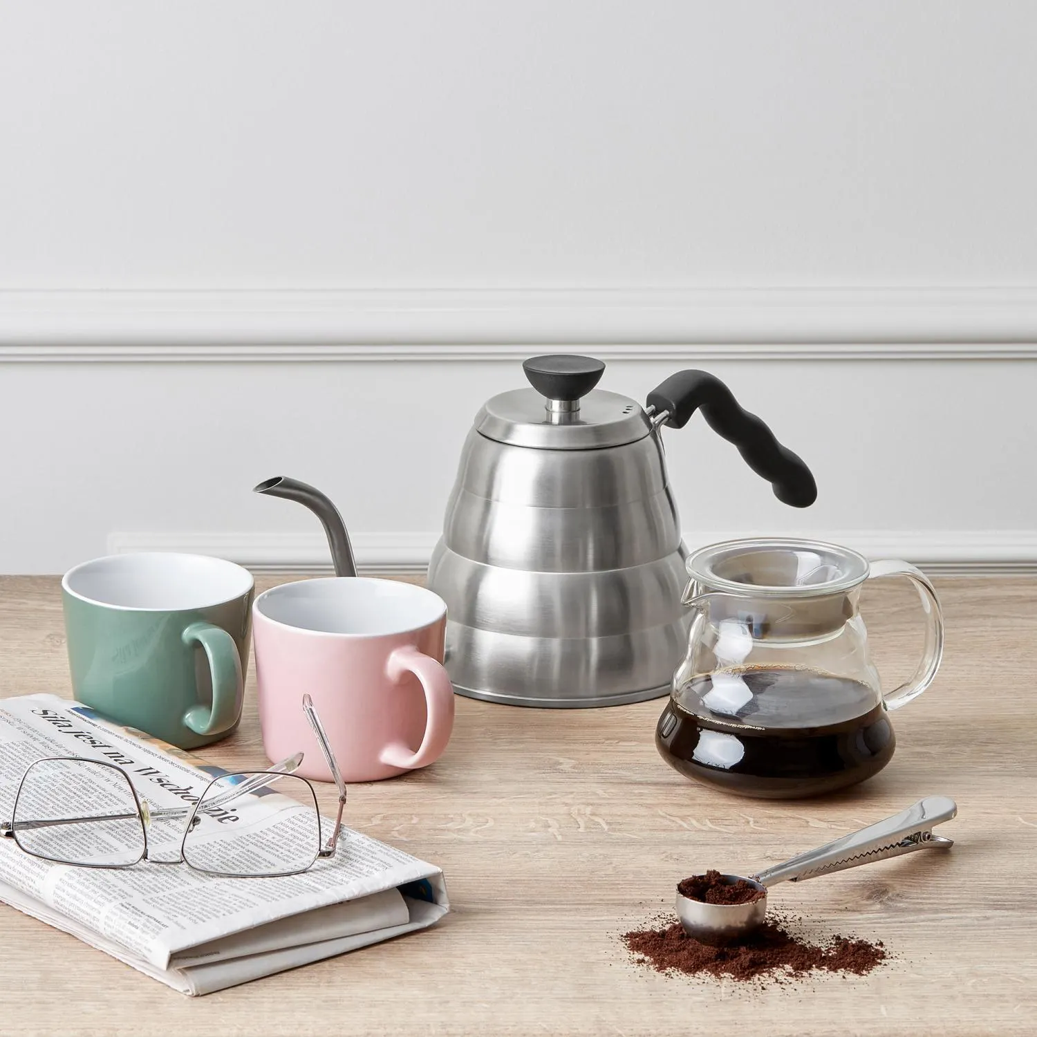 kettle, metalliczny, kawa, carafka, drip coffee