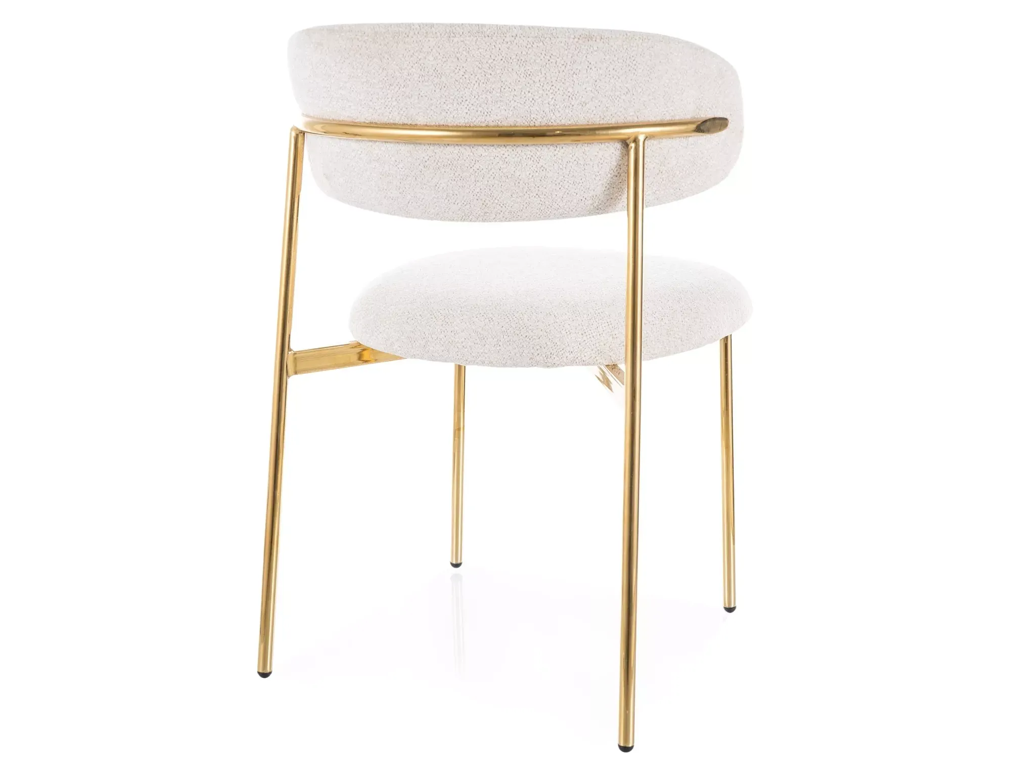 Krzesło jadalniane ELTON RAVEN beżowe/złote nogi - ELTONRZLBE